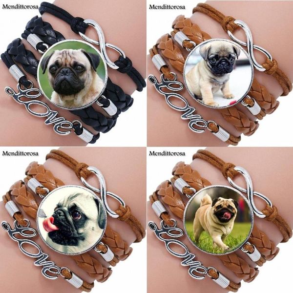for schoolgirl maxi pug dog new arrival glass multilayer black/brown leather bracelet bangle statement women round jewelry, Golden;silver
for schoolgirl maxi pug dog new arrival glass multilayer black/brown leather bracelet bangle statement women round jewelry, Golden;silver