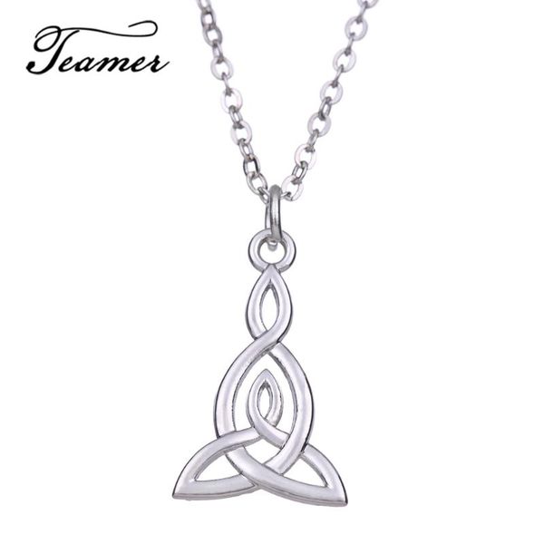 teamer celtics knot lucky holy guarding pendant necklace simple accessories female silver color chain wicca triqueta jewelry
teamer celtics knot lucky holy guarding pendant necklace simple accessories female silver color chain wicca triqueta jewelry