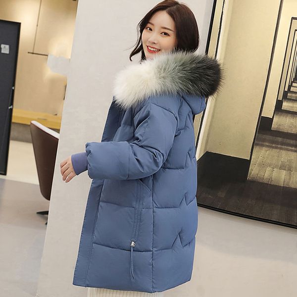 new cotton jacket women winter hooded fur collar bread jacket long korean loose down cotton plus size warm parka overcoat, Black
new cotton jacket women winter hooded fur collar bread jacket long korean loose down cotton plus size warm parka overcoat, Black