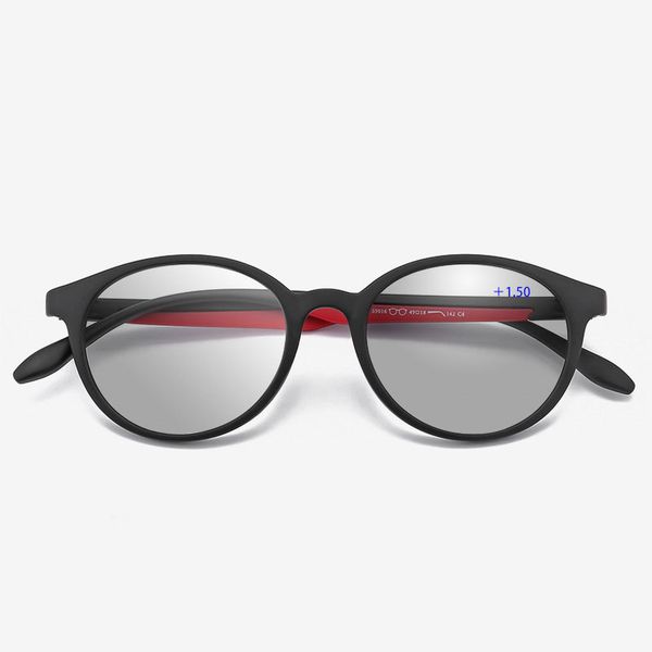 tr90 round glasses frame wiht pchromic lens reading glasses for men women, White;black
tr90 round glasses frame wiht pchromic lens reading glasses for men women, White;black