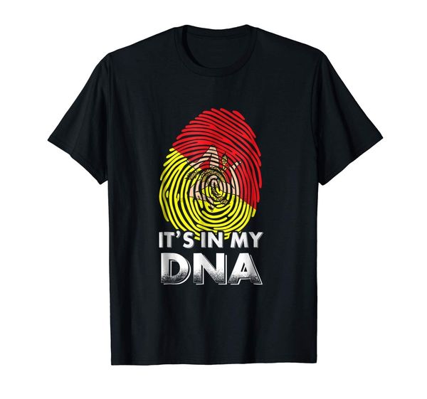 cool man sicilia it's in my dna cotton t-shirt funny tee