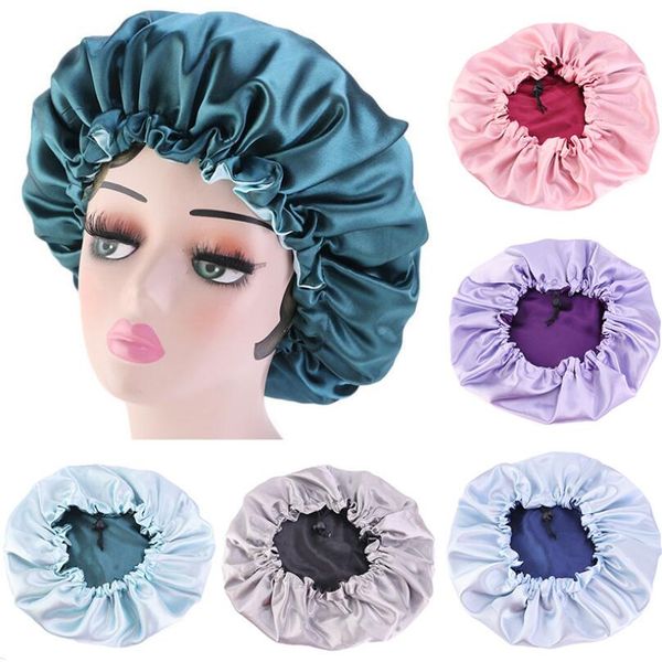 new silk night cap hat double side wear women head cover sleep cap satin bonnet for beautiful hair - wake up perfect daily factory sale, Blue;gray
new silk night cap hat double side wear women head cover sleep cap satin bonnet for beautiful hair - wake up perfect daily factory sale, Blue;gray