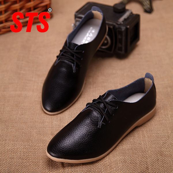sts plus size genuine leather shoes women's shoes classic wild lace-up white breathable comfortable non-slip women, Black
sts plus size genuine leather shoes women's shoes classic wild lace-up white breathable comfortable non-slip women, Black