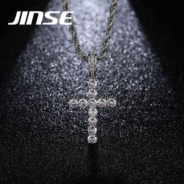 pendant necklaces jinse hip hop cross copper micro pave zircon stone necklace jewelry for men and women egyptian style chain, Silver
pendant necklaces jinse hip hop cross copper micro pave zircon stone necklace jewelry for men and women egyptian style chain, Silver