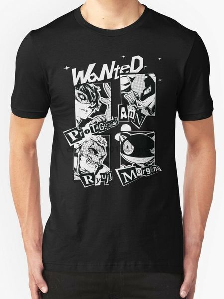 persona 5 wanted posters men's t shirt black