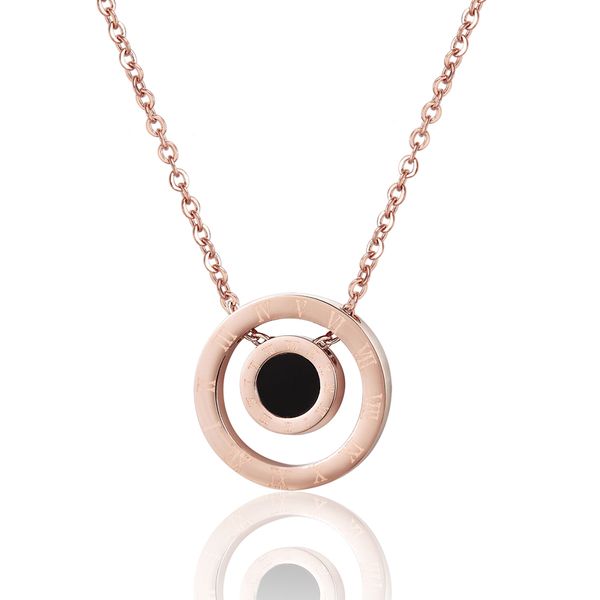 size circle black enamel roman numeral pendant necklace 316l stainless steel rose gold color woman jewelry collar love gift, Silver
size circle black enamel roman numeral pendant necklace 316l stainless steel rose gold color woman jewelry collar love gift, Silver