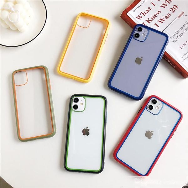100pcs transparent simple candy color phone case for iphone11 pro x xr xs max 6 6s 7 8 plus couples clear tpu acrylic back cover
100pcs transparent simple candy color phone case for iphone11 pro x xr xs max 6 6s 7 8 plus couples clear tpu acrylic back cover