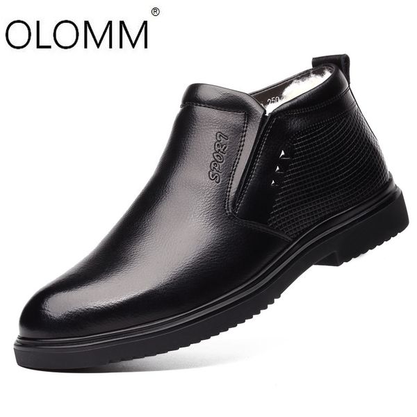boots leather cotton shoes business warm plus velvet wool, Black
boots leather cotton shoes business warm plus velvet wool, Black