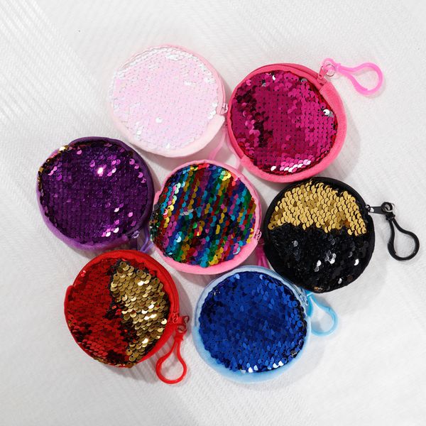 kids creative small sequins portable earphone storage coin purse keychain handbag girls double color key case zipper bag clutch bags e9901, White
kids creative small sequins portable earphone storage coin purse keychain handbag girls double color key case zipper bag clutch bags e9901, White