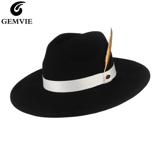 gemvie новый stiff широкий брим 100% шерсть fedora войлок hat для женщин человек полосатый перо группа осень зима панама джаз cap, Blue;gray
gemvie новый stiff широкий брим 100% шерсть fedora войлок hat для женщин человек полосатый перо группа осень зима панама джаз cap, Blue;gray