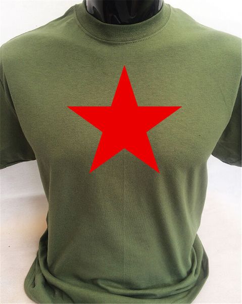 red star soviet communist political retro t-shirt mens tee shirt full-figured