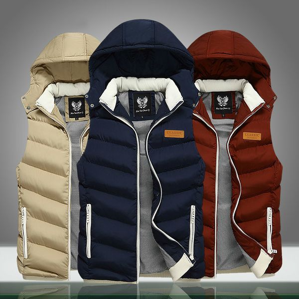 2020 winter men sleeveless jackets new male casual vest outwear coats men's warm thick solid hooded waistcoat jacket slim fit, Black;brown
2020 winter men sleeveless jackets new male casual vest outwear coats men's warm thick solid hooded waistcoat jacket slim fit, Black;brown