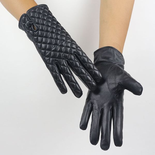 five fingers gloves autumn and winter fashion sheepskin ladies leather plus velvet warm riding, Blue;gray
five fingers gloves autumn and winter fashion sheepskin ladies leather plus velvet warm riding, Blue;gray