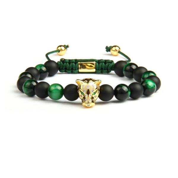 Men Panther Cz Bracelets Wholesale 8mm Natural Matte Agate & Green Tiger Eye Stone Leopard Macrame Jewelry
Men Panther Cz Bracelets Wholesale 8mm Natural Matte Agate & Green Tiger Eye Stone Leopard Macrame Jewelry