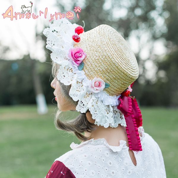 japanese style mori girl sweet princess lolita kawaii flower lace bow straw hat summer beach sun hat chapeu femininas, Blue;gray
japanese style mori girl sweet princess lolita kawaii flower lace bow straw hat summer beach sun hat chapeu femininas, Blue;gray