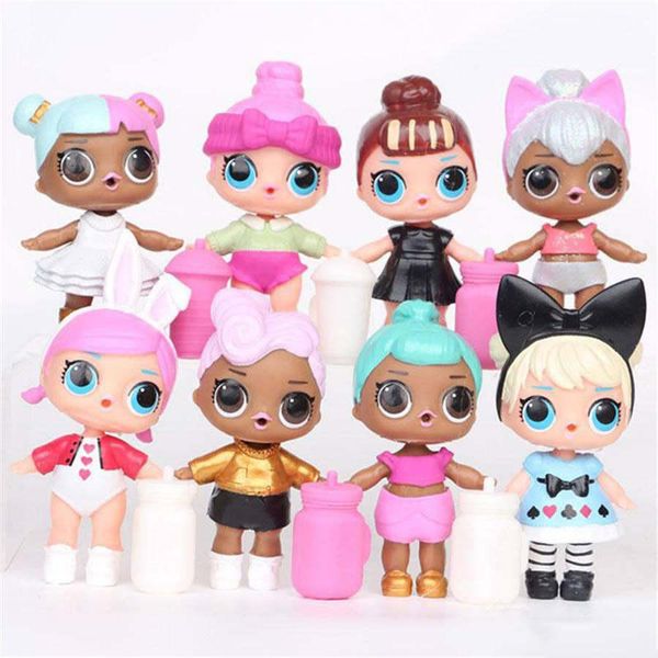8 pcs/lot 9cm lol doll with feeding bottle pvc kawaii children toys anime action figures realistic reborn dolls for girls lol
8 pcs/lot 9cm lol doll with feeding bottle pvc kawaii children toys anime action figures realistic reborn dolls for girls lol