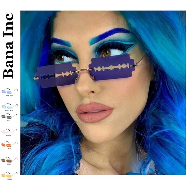 blade shape cool personality frameless trimmed sunglasses female 2020 new trend metal frame resin colorful sunglasses for women, White;black
blade shape cool personality frameless trimmed sunglasses female 2020 new trend metal frame resin colorful sunglasses for women, White;black