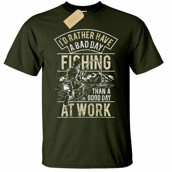 i'd rather have a bad day fishing tee t shirt mens than work fisherman gift angling t-shirt funny design
i'd rather have a bad day fishing tee t shirt mens than work fisherman gift angling t-shirt funny design
