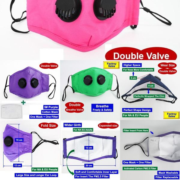 day ship design designer 1 dhl mask cotton face mask double 2 breathe valves respirators r 1zwa 5ljx1