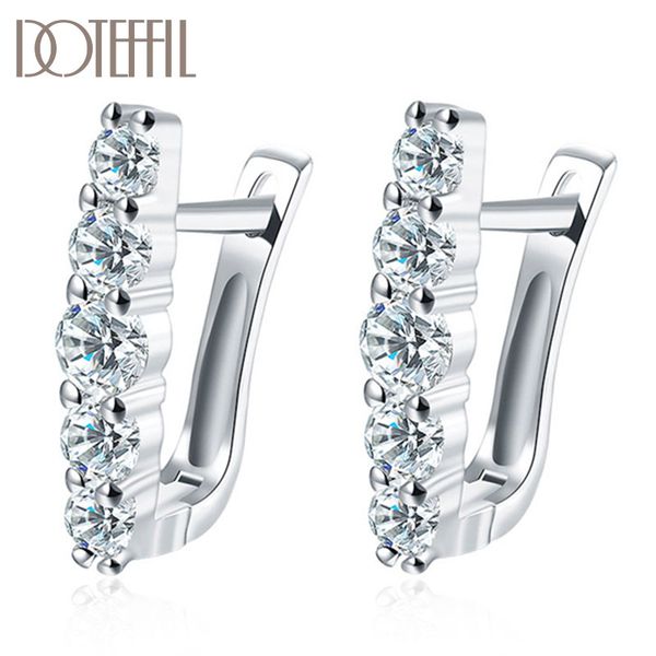 doteffil 925 sterling silver/gold classic zircon earrings fashion for woman wedding engagement party gift jewelry, Golden;silver
doteffil 925 sterling silver/gold classic zircon earrings fashion for woman wedding engagement party gift jewelry, Golden;silver