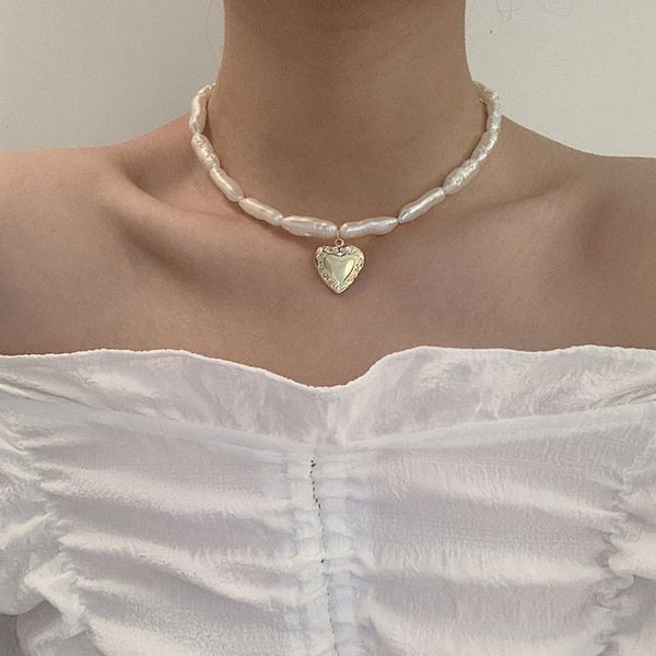 pendant necklaces aomu bohemian imitation pearl choker necklace collar for women statement love heart clavicle chain jewelry, Silver
pendant necklaces aomu bohemian imitation pearl choker necklace collar for women statement love heart clavicle chain jewelry, Silver