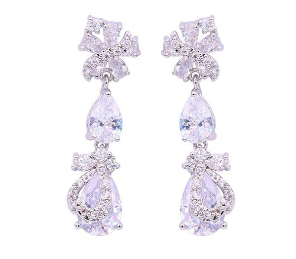 jinyao luxury long earrings for women bridal sparkling flowers zircons water drop cz stud earrings wedding accessories99, Golden;silver
jinyao luxury long earrings for women bridal sparkling flowers zircons water drop cz stud earrings wedding accessories99, Golden;silver