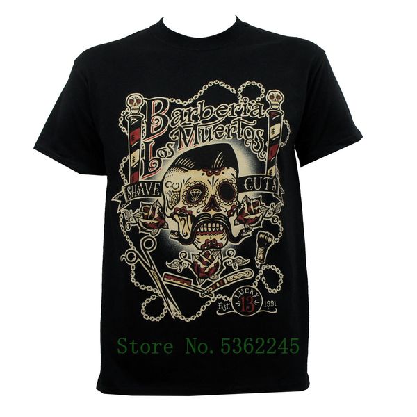 аутентичные лаки 13 barberia los muertos парикмахерская rockabilly t-shirt s-5xl new top tee унисекс t рубашки мода
аутентичные лаки 13 barberia los muertos парикмахерская rockabilly t-shirt s-5xl new top tee унисекс t рубашки мода