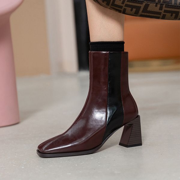 мода натуральной кожи обувь женщина side zipper boots высоких каблуков смешанных цвета ботинки платформа winter wedding party голеностопная, Black
мода натуральной кожи обувь женщина side zipper boots высоких каблуков смешанных цвета ботинки платформа winter wedding party голеностопная, Black