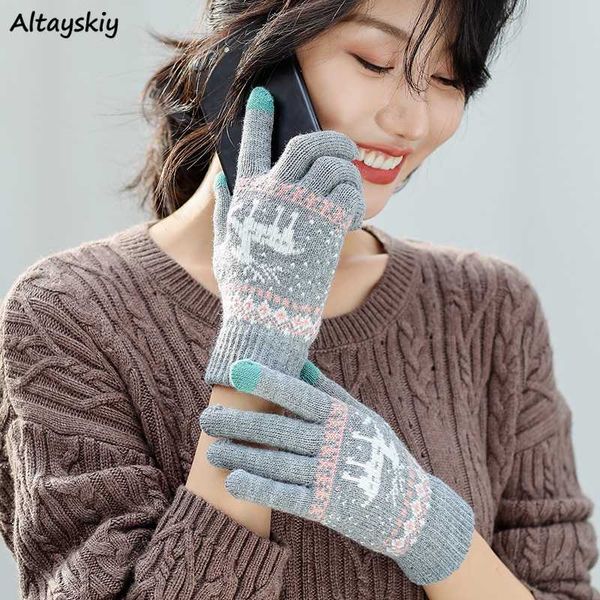 five fingers gloves women knitted korean style harajuku all-match kawaii cartoon winter sweet pink womens mittens chic warm thicker, Blue;gray
five fingers gloves women knitted korean style harajuku all-match kawaii cartoon winter sweet pink womens mittens chic warm thicker, Blue;gray