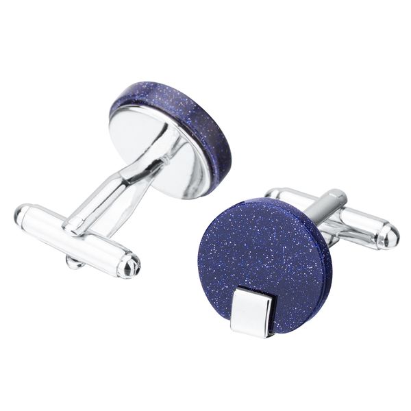 fashion round shiny blue sand star stone french shirt men's suits cufflinks, Silver
fashion round shiny blue sand star stone french shirt men's suits cufflinks, Silver