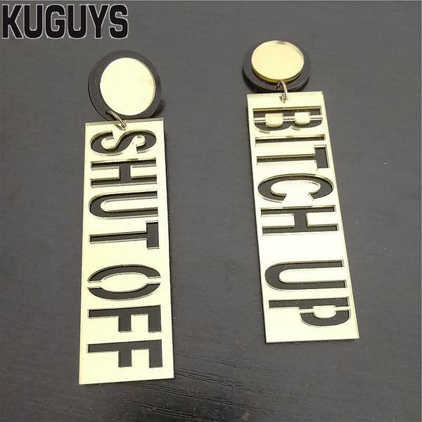 dangle & chandelier kuguys jewelry for womens brincos acrylic bitch long earrings fashion oorbellen hiphop up shut off earring pendientes, Silver
dangle & chandelier kuguys jewelry for womens brincos acrylic bitch long earrings fashion oorbellen hiphop up shut off earring pendientes, Silver