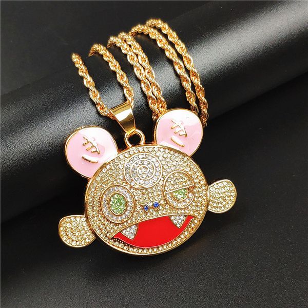 cubic zircon cartoon head pendant hip hop desinger mr.dob charm necklace rock jewelry gift drop shipping, Silver
cubic zircon cartoon head pendant hip hop desinger mr.dob charm necklace rock jewelry gift drop shipping, Silver