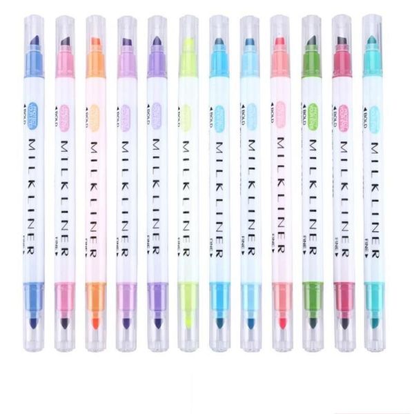 12pcs cute double head fluorescent pen milkliner highlighters color marker pen school supplies kawaii, Black;red
12pcs cute double head fluorescent pen milkliner highlighters color marker pen school supplies kawaii, Black;red