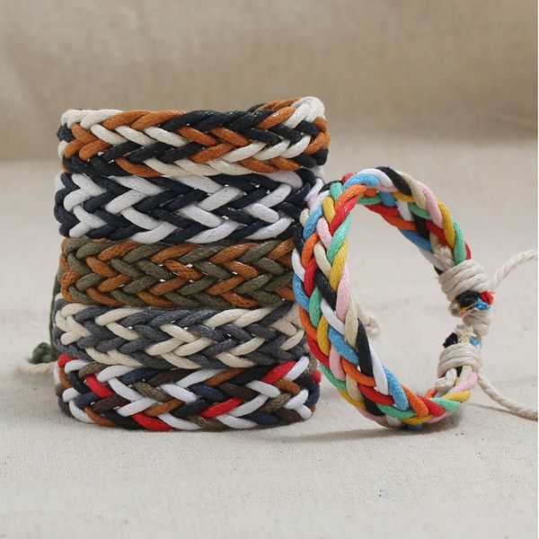 new coloured wax line couple hand-rope hand-woven hand-bracelet with ethnic style simple leisure student bracelet, Golden;silver
new coloured wax line couple hand-rope hand-woven hand-bracelet with ethnic style simple leisure student bracelet, Golden;silver