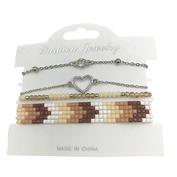 hanjing 4pcs /set femme women beaded adjustable crystal custom friendship charm bracelets for women handmade heart bracelets, Golden;silver
hanjing 4pcs /set femme women beaded adjustable crystal custom friendship charm bracelets for women handmade heart bracelets, Golden;silver
