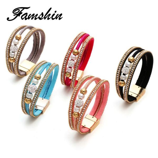 famshin fashion multiple layers crystal beads leather bracelets for women men bohemian female wide wrap bracelet party jewelry, Black
famshin fashion multiple layers crystal beads leather bracelets for women men bohemian female wide wrap bracelet party jewelry, Black