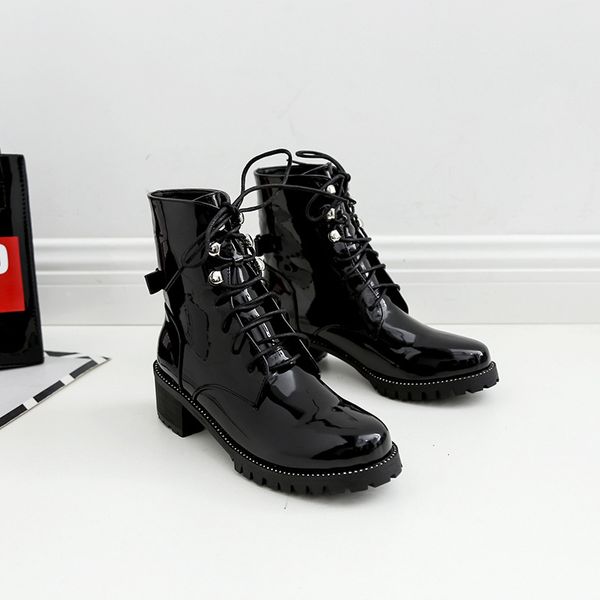 round toe lace up boots winter shoes for women booties ladies luxury designer boots-women 2020 autumn rubber rock med fashion, Black
round toe lace up boots winter shoes for women booties ladies luxury designer boots-women 2020 autumn rubber rock med fashion, Black