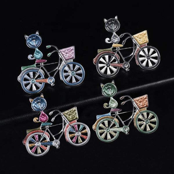 brooch of zinc alloy thin coating enamel brooch cats ride bicycles children design ceramic brooches animal pin birthday party, Gray
brooch of zinc alloy thin coating enamel brooch cats ride bicycles children design ceramic brooches animal pin birthday party, Gray
