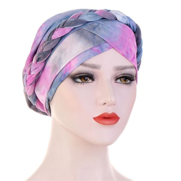 fashion tie-dye print bonnet head scarf muslim head wrap new braid turban hat for women, Blue;gray
fashion tie-dye print bonnet head scarf muslim head wrap new braid turban hat for women, Blue;gray