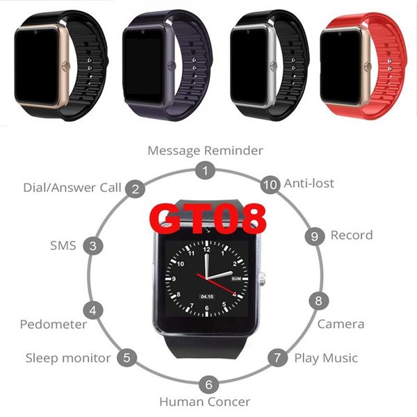 gt08 smart watch bluetooth smartwatches for android smartphones sim card slot nfc health watchs for android with retail box
gt08 smart watch bluetooth smartwatches for android smartphones sim card slot nfc health watchs for android with retail box