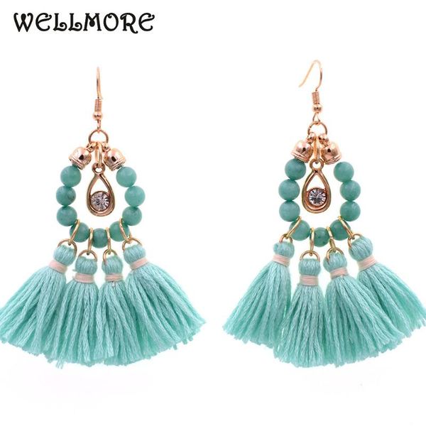 wellmore stone beads with tassel earrings dangle drop earrings for women statement jewelry wholesale, Silver
wellmore stone beads with tassel earrings dangle drop earrings for women statement jewelry wholesale, Silver