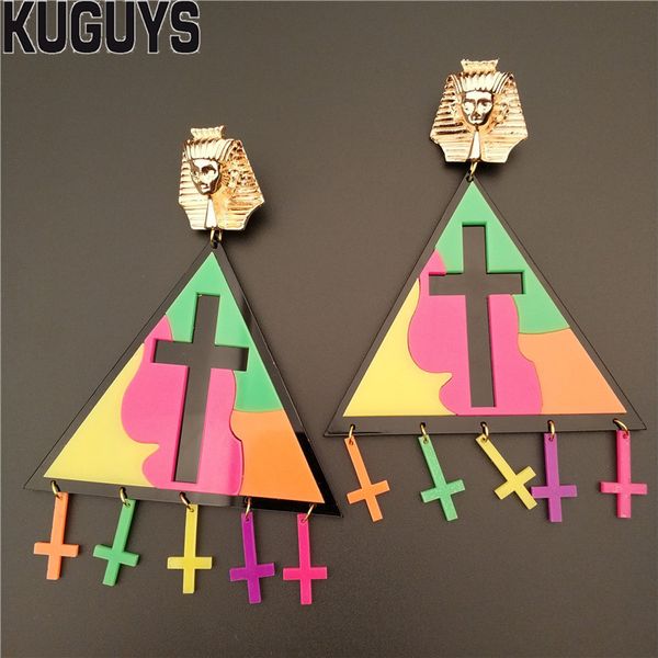 kuguys neon cross tassel big earrings for women punk hiphop acrylic triangle drop earring dj ds fashion jewelry cool accessories, Silver
kuguys neon cross tassel big earrings for women punk hiphop acrylic triangle drop earring dj ds fashion jewelry cool accessories, Silver