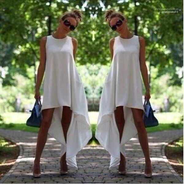sleeveless dresses fashion beach clothing holiday summer women designer dress solid o-neck irregular casual loose, Black;gray
sleeveless dresses fashion beach clothing holiday summer women designer dress solid o-neck irregular casual loose, Black;gray