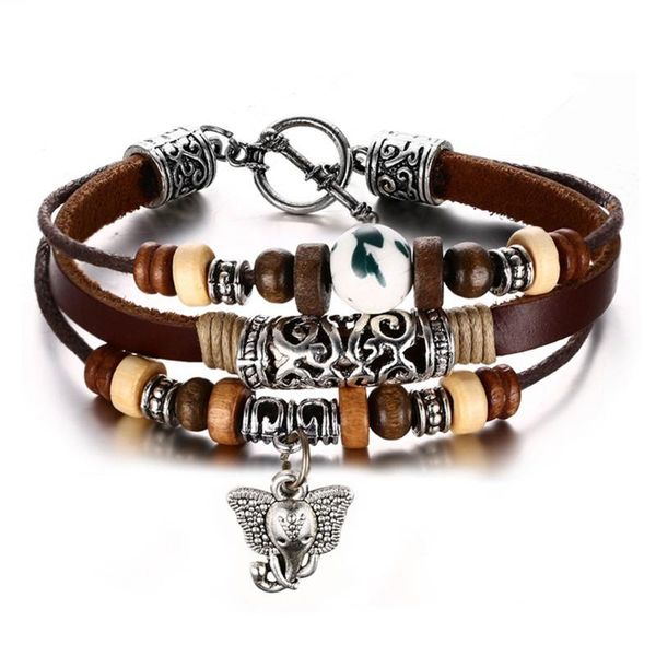 charm bracelets pattern vintage genuine leather elephant bracelet for women cool style hand rope chain creative design bangles jewelry, Golden;silver
charm bracelets pattern vintage genuine leather elephant bracelet for women cool style hand rope chain creative design bangles jewelry, Golden;silver