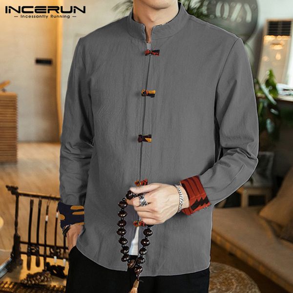 incerun chinese style men shirt 2020 long sleeve streetwear vintage cotton tang suit men stand collar camisa casual shirts s-3xl, White;black
incerun chinese style men shirt 2020 long sleeve streetwear vintage cotton tang suit men stand collar camisa casual shirts s-3xl, White;black
