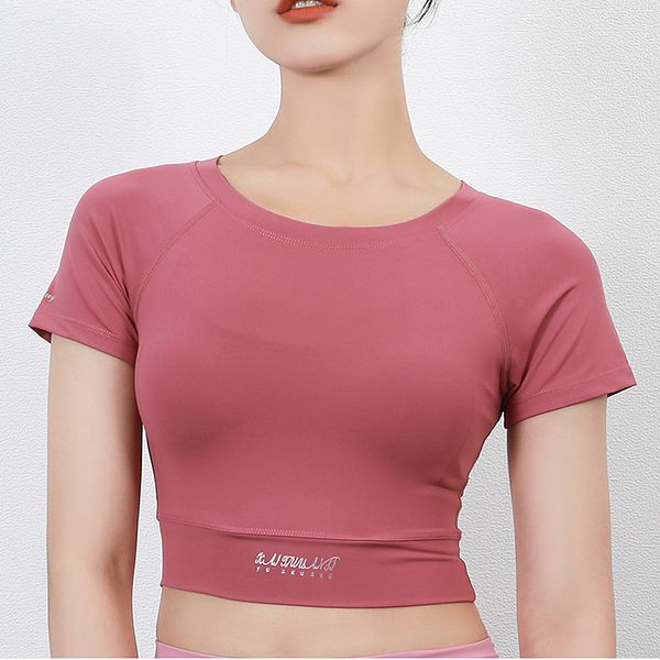 gym crop women sport shirt short sleeve running fitness clothing yoga for ladies workout tshirt sportswear active wear, White;red
gym crop women sport shirt short sleeve running fitness clothing yoga for ladies workout tshirt sportswear active wear, White;red