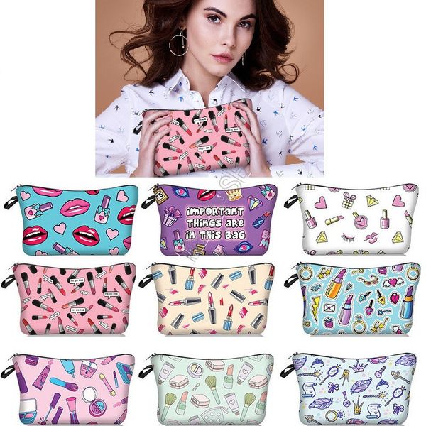 women lipstick fashion cosmetic makeup bags ins girls mouth lips print handbag tote purses toiletry bag brushes jewelry storage totes d9709, Black
women lipstick fashion cosmetic makeup bags ins girls mouth lips print handbag tote purses toiletry bag brushes jewelry storage totes d9709, Black