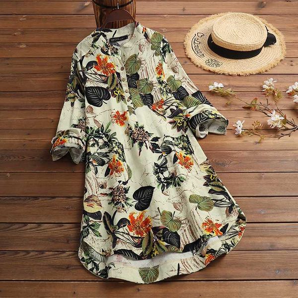 women's blouses & shirts plus size tunic printed long autumn blouse 2021 zanzea kaftan casual sleeve female button down blsuas, White
women's blouses & shirts plus size tunic printed long autumn blouse 2021 zanzea kaftan casual sleeve female button down blsuas, White