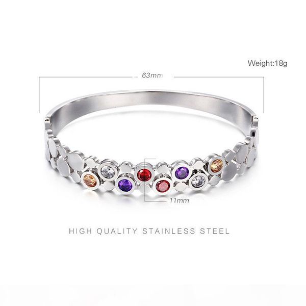 stainless steel colorful crystal zircon bracelets & bangles for women bijoux pulseir femme us, Black
stainless steel colorful crystal zircon bracelets & bangles for women bijoux pulseir femme us, Black