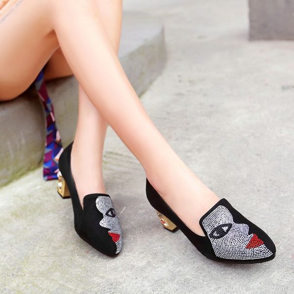 oversized 12 13 14 15 16 17 ladies high heels women shoes woman pumps package the heel package toes rough heel graffiti, Black
oversized 12 13 14 15 16 17 ladies high heels women shoes woman pumps package the heel package toes rough heel graffiti, Black